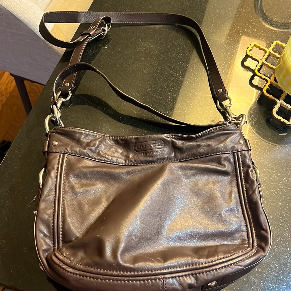 Coach leather crossbody bag